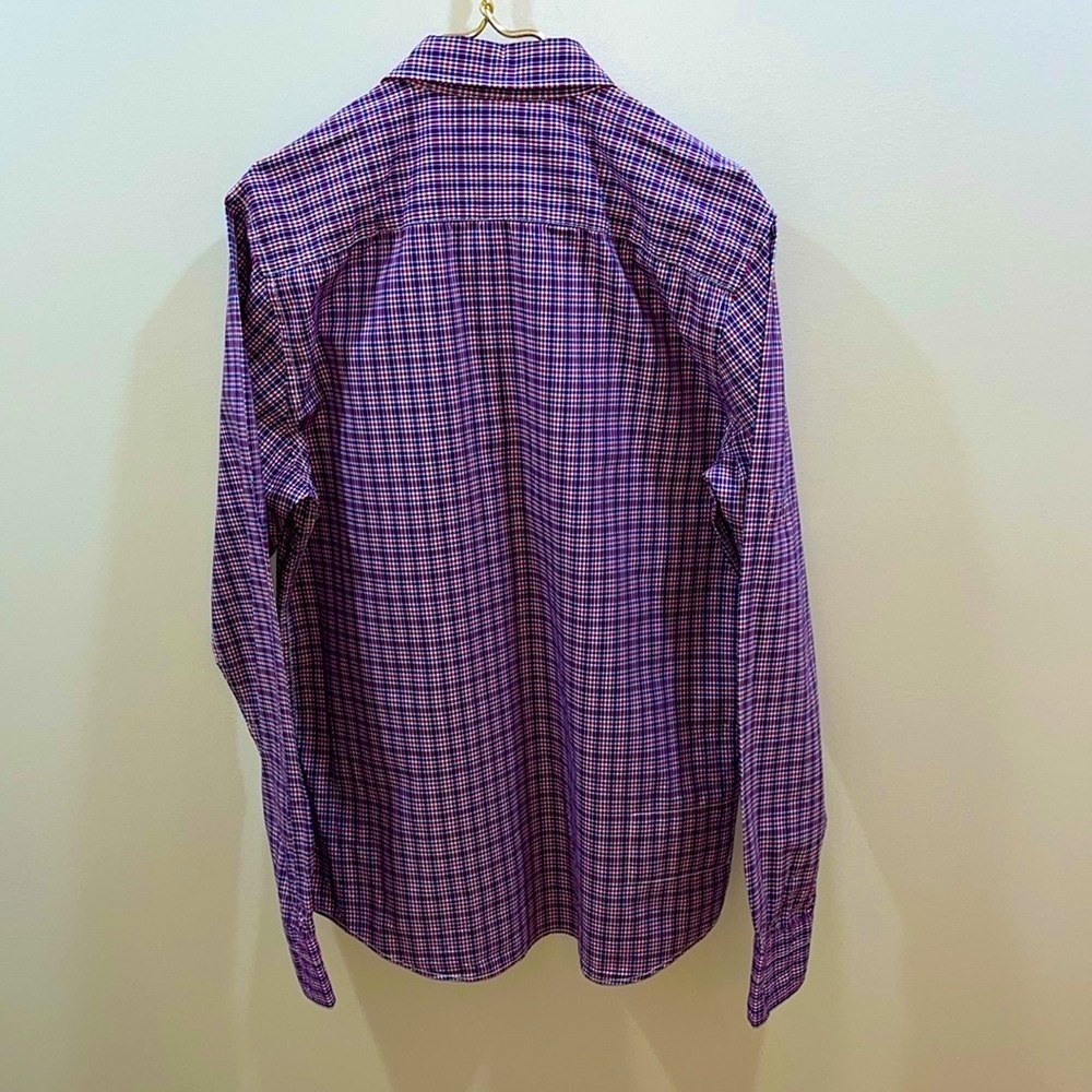 Scotch & Soda Men's Blue & Red Checkered Button Down. L. New Unworn Condition. - Picture 7 of 8